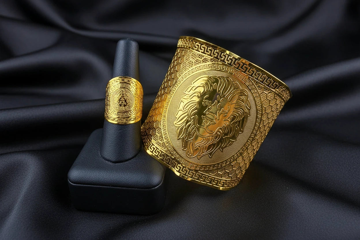 classic gold plated jewelry with elegant luxury design