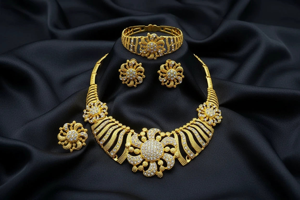 classic gold plated jewelry with elegant luxury design