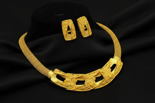 classic gold plated jewelry with elegant luxury design
