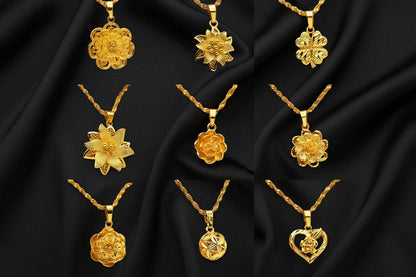 floral gold plated jewelry with elegant luxury design