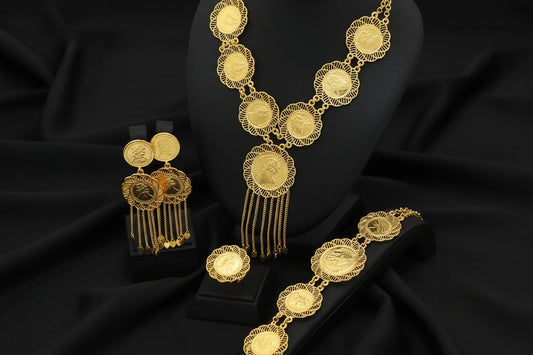 coin gold plated jewelry with elegant luxury design