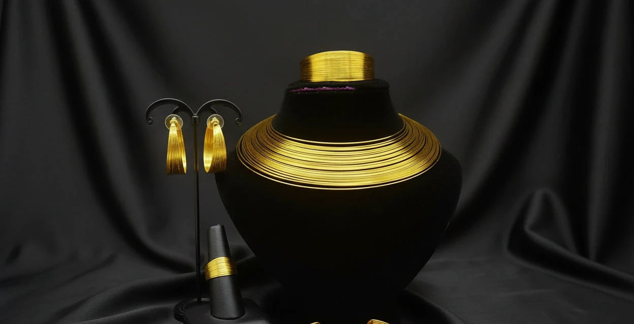 classic gold plated jewelry with elegant luxury design