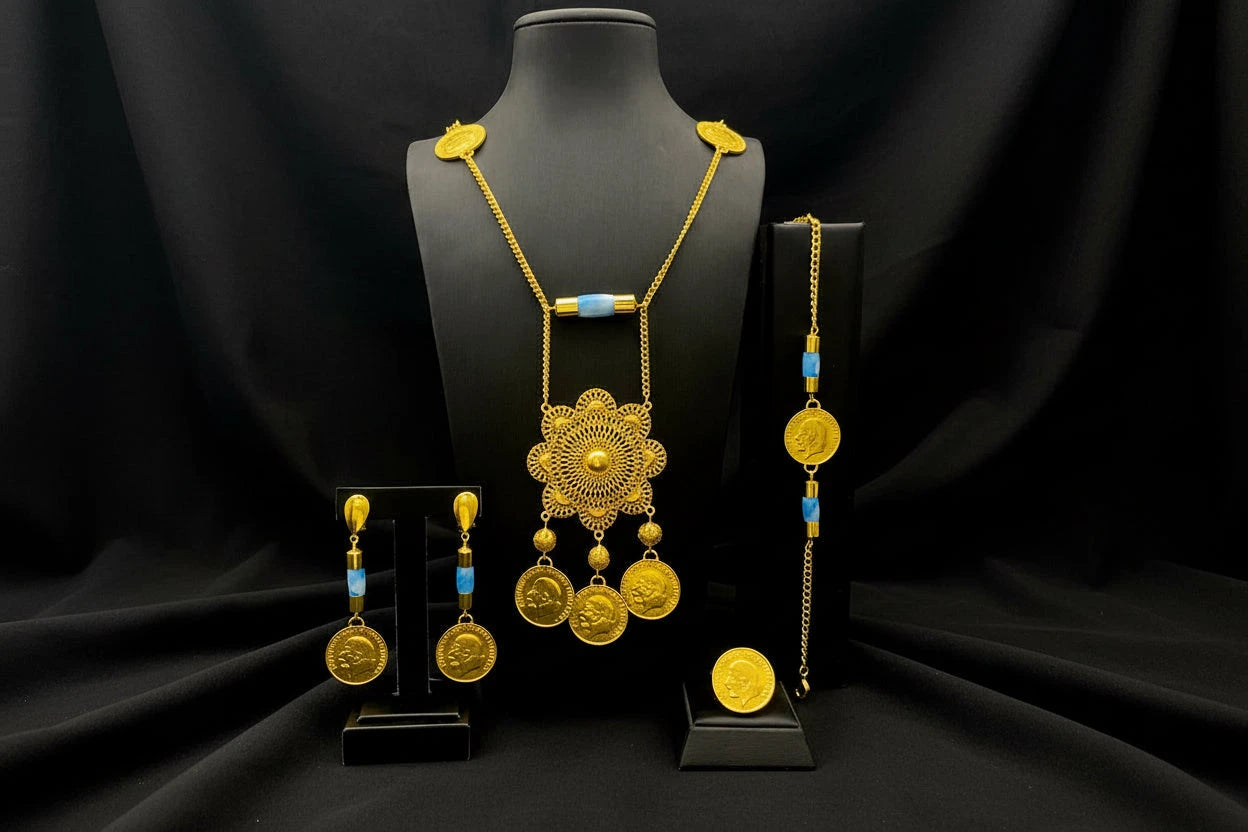 coin gold plated jewelry with elegant luxury design