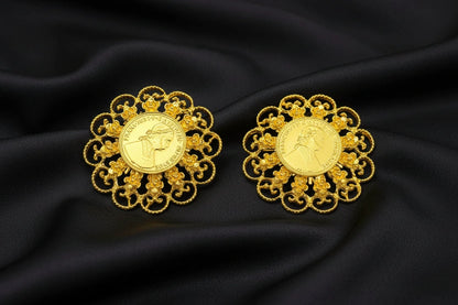 Gold decorative items with coins