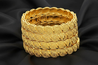 floral gold plated jewelry with elegant luxury design