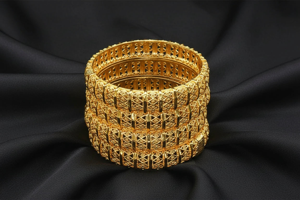 geometric gold plated jewelry with elegant luxury design