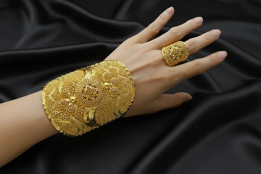 classic gold plated jewelry with elegant luxury design
