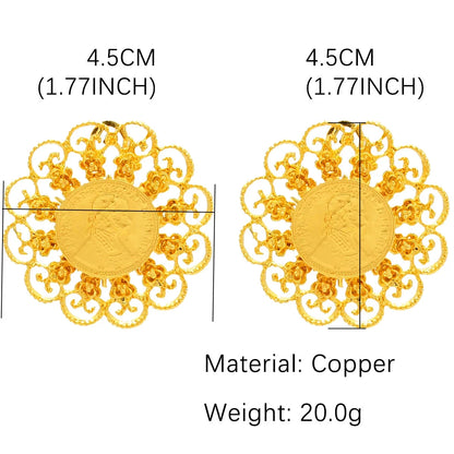 Charm Magnia Coin Lunara Small Gold-Plated Earring by Charm Jewelry