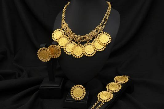 coin gold plated jewelry with elegant luxury design