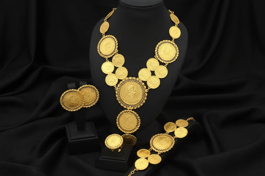 coin gold plated jewelry with elegant luxury design