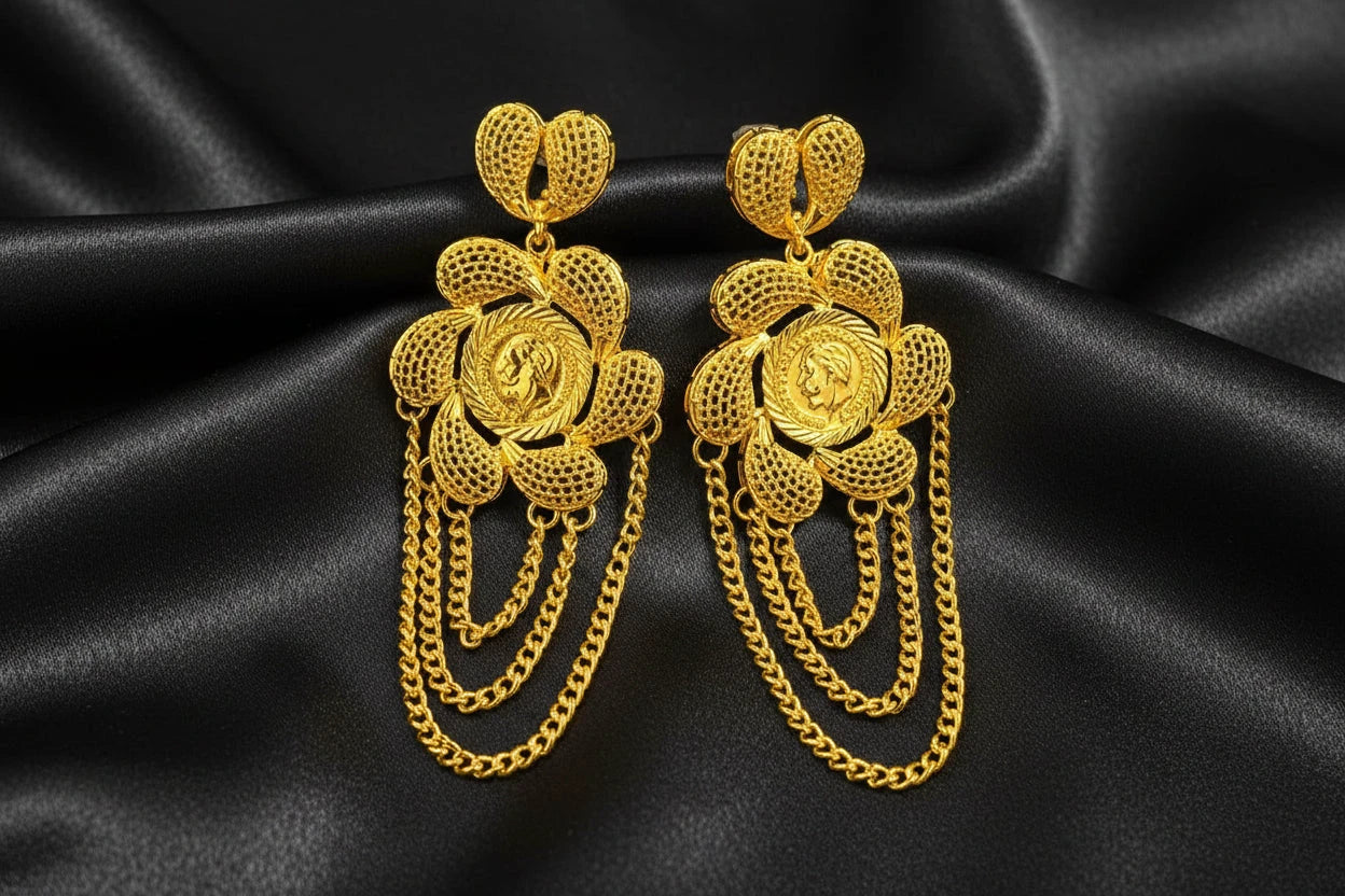 coin gold plated jewelry with elegant luxury design