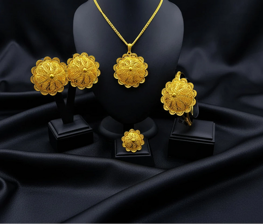 classic gold plated jewelry with elegant luxury design