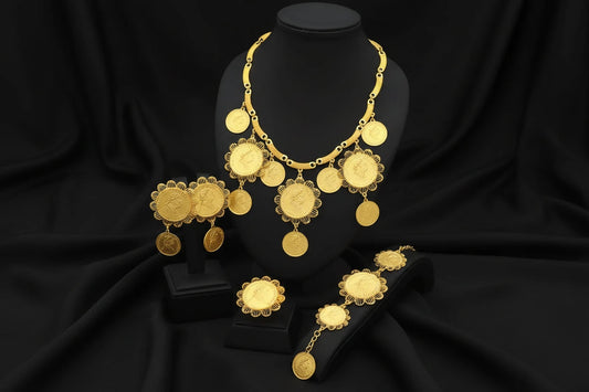 coin gold plated jewelry with elegant luxury design