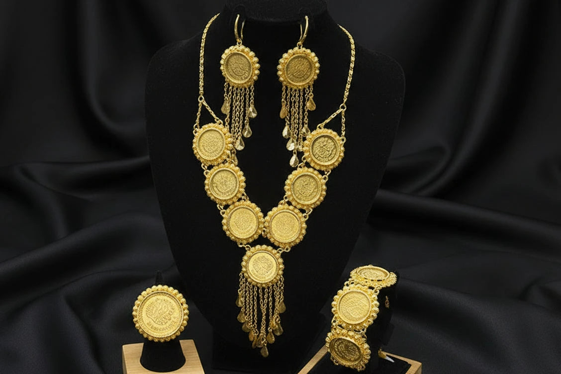 coin gold plated jewelry with elegant luxury design
