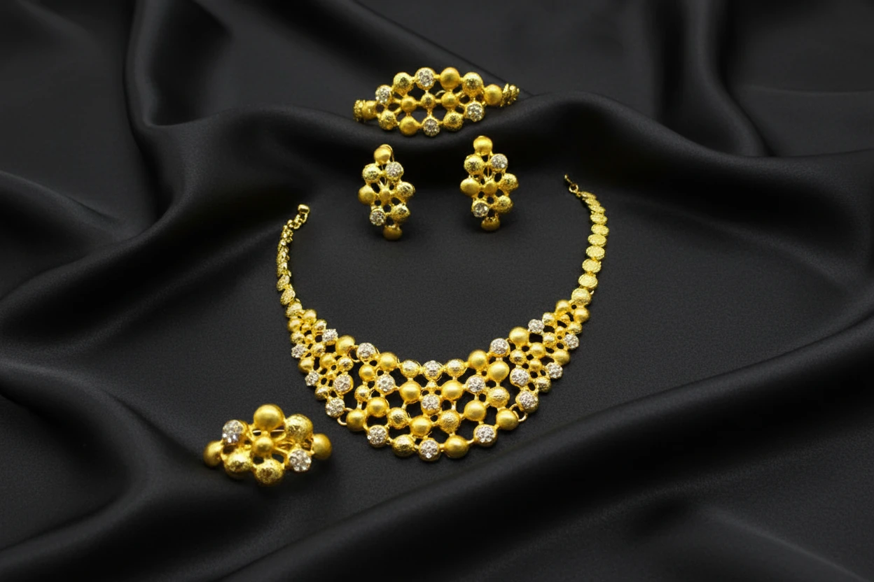 classic gold plated jewelry with elegant luxury design