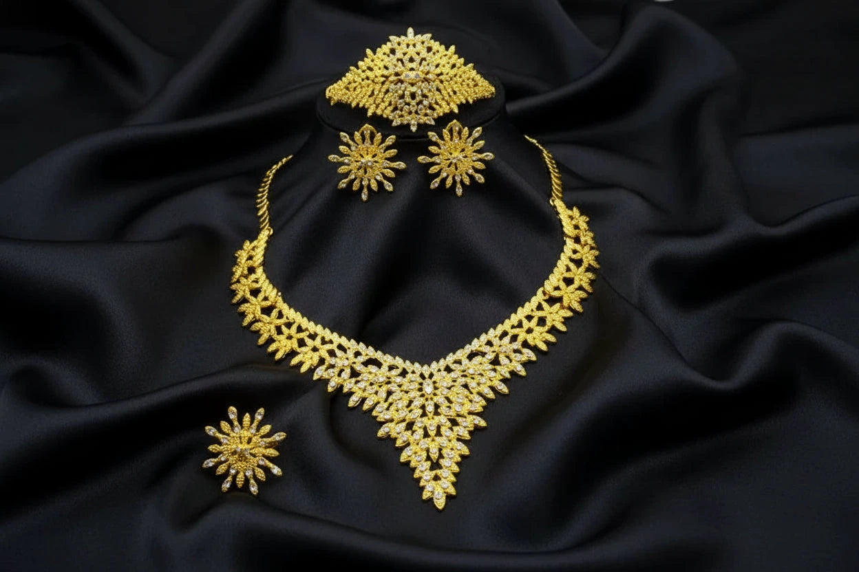 classic gold plated jewelry with elegant luxury design