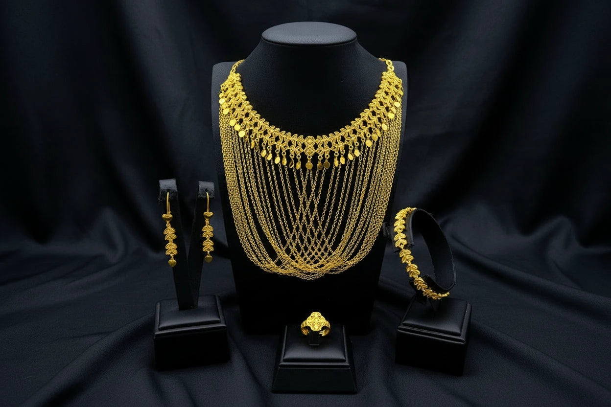 classic gold plated jewelry with elegant luxury design