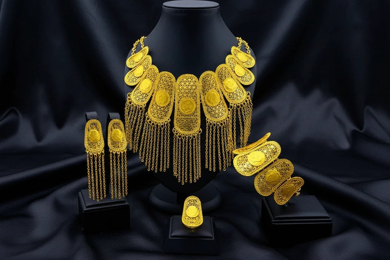 coin gold plated jewelry with elegant luxury design