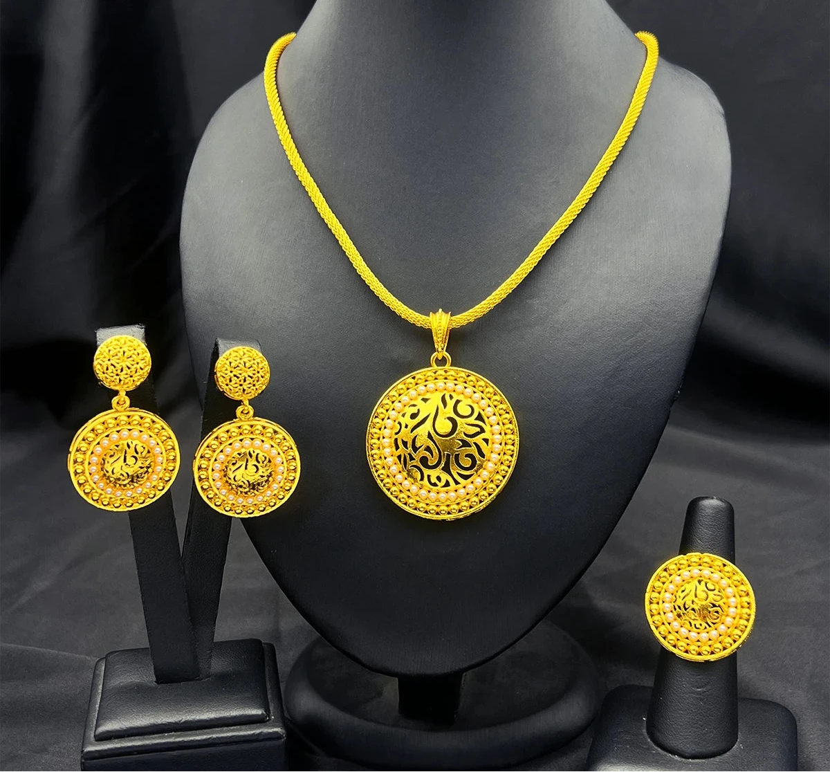 classic gold plated jewelry with elegant luxury design