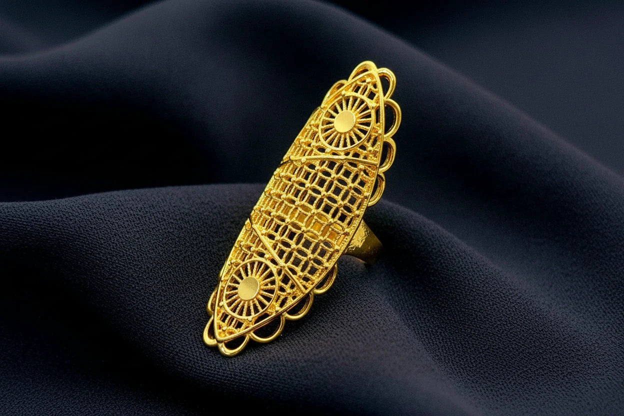 classic gold plated jewelry with elegant luxury design