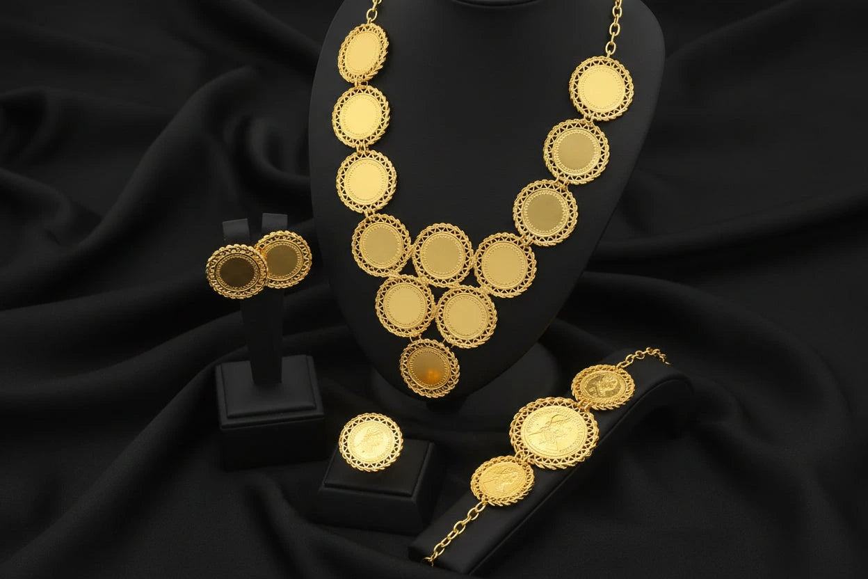 coin gold plated jewelry with elegant luxury design