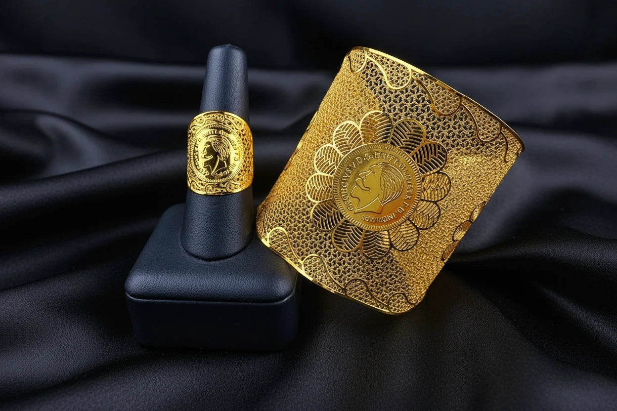 coin gold plated jewelry with elegant luxury design