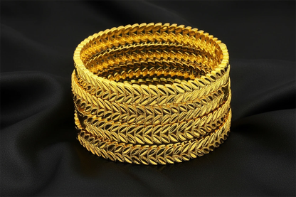 floral gold plated jewelry with elegant luxury design