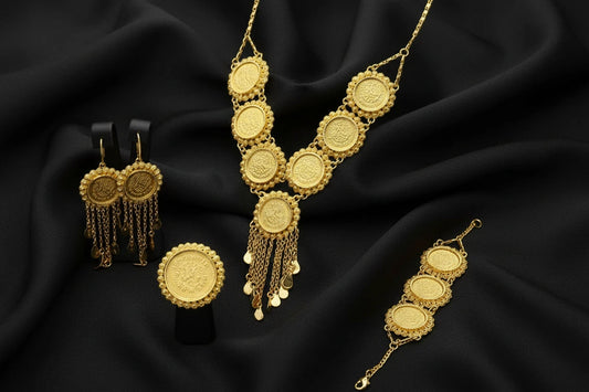 coin gold plated jewelry with elegant luxury design