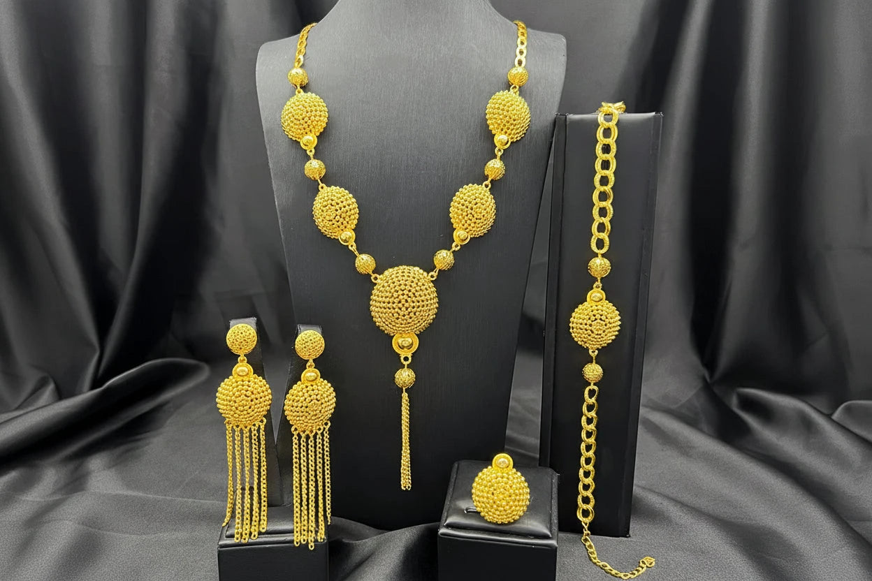classic gold plated jewelry with elegant luxury design
