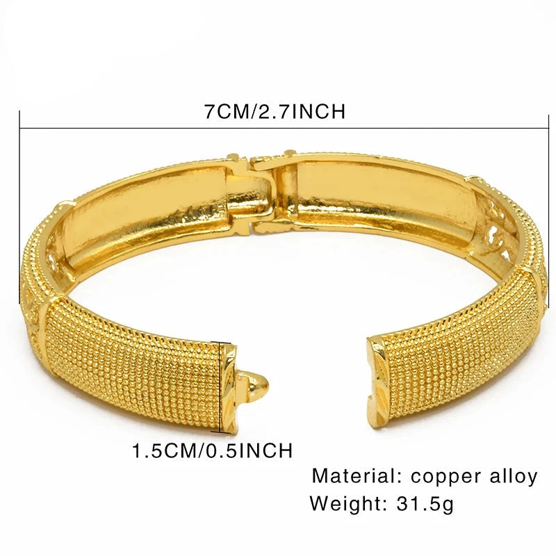 Floral Elyra Filigree And Leaf Design Gold-Plated Bracelet by Charm Jewelry