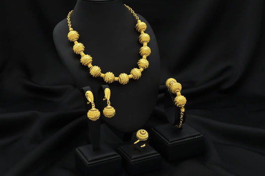 classic gold plated jewelry with elegant luxury design